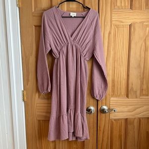 Pink blush Gauzy maternity dress size XS in mauve